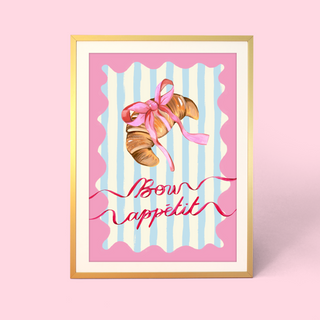 Bow Appétit Croissant Print