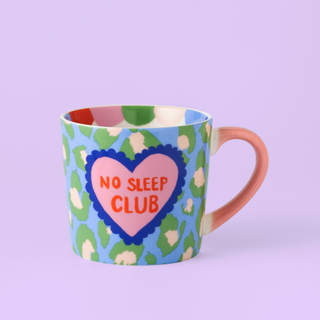 No Sleep Club Green Leopard Mug