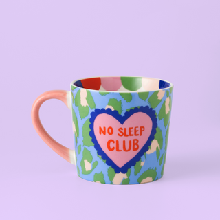 No Sleep Club Green Leopard Mug