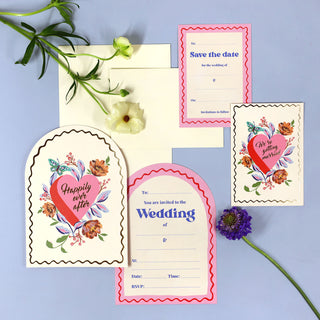 Vintage Floral Save The Date Cards