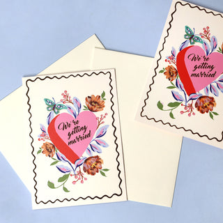 Vintage Floral Save The Date Cards