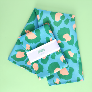 Blue & Green Leopard Tea Towel