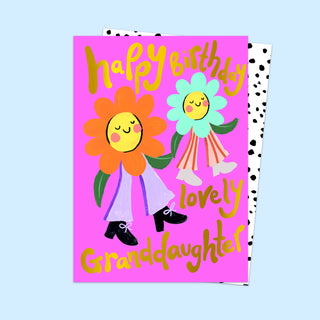 Flower Friends Granddaughter Birthday Card