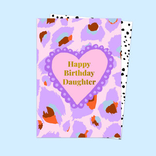 Leopard Heart Daughter Birthday Card