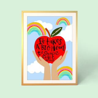 Personalised Best Teacher Apple Print