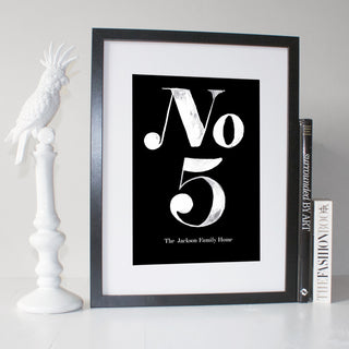 House Number Personalised Print