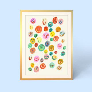 Happy Faces Print