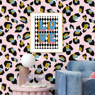 LOVE Harlequin Check Print